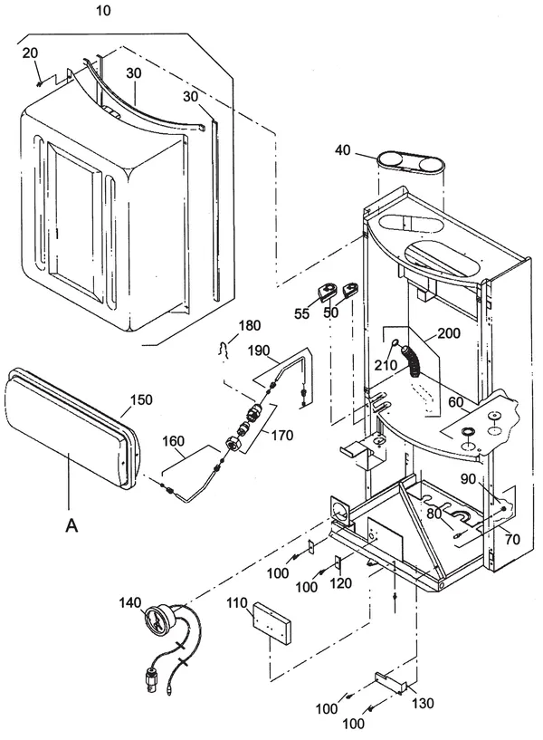 Exploded view Nefit (Bosch) EcomLine Economy HR 11: Frame