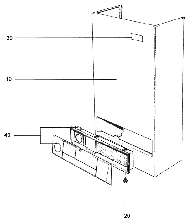 Exploded view Nefit (Bosch) EcomLine Economy HR 11: Mantel