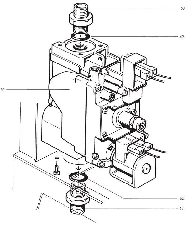 Exploded view Nefit (Bosch) EcomLine Economy HRC 23/28V: Gasblok