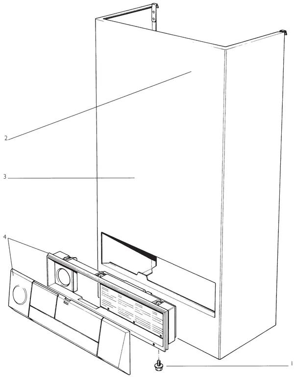 Exploded view Nefit (Bosch) EcomLine Economy HRC 23/28V: Mantel