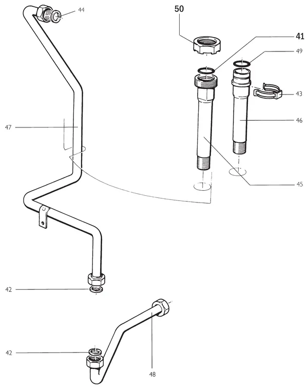 Exploded view Nefit (Bosch) EcomLine Economy HRC 23V: Leidingen