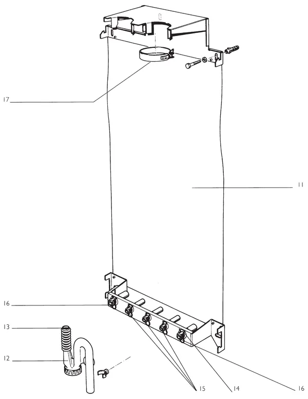 Exploded view Nefit (Bosch) EcomLine Economy HRC 23V: Montageframe