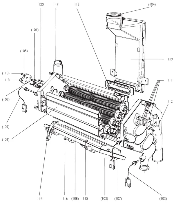 Exploded view Nefit (Bosch) EcomLine Economy HRC 23V: Wisselaar