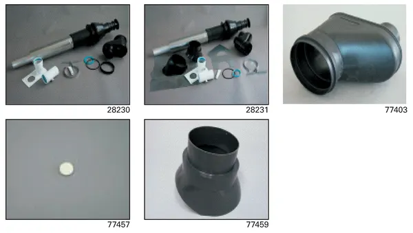 Exploded view Nefit (Bosch) EcomLine Elite HRC 30 CW5: Dakdoorvoer