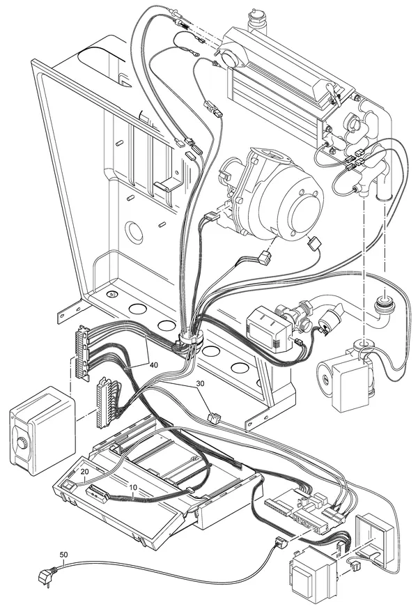 Exploded view Nefit (Bosch) EcomLine Elite HRC 30 CW5: Elektra