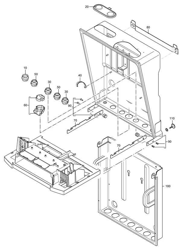 Exploded view Nefit (Bosch) EcomLine Elite HRC 30 CW5: Frame