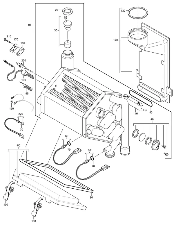 Exploded view Nefit (Bosch) EcomLine Elite HRC 30 CW5: Wisselaar