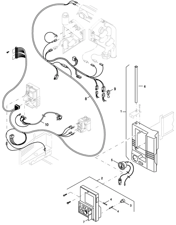 Exploded view Nefit (Bosch) EcomLine Excellent HRC 22H CW4: Bedieningspaneel