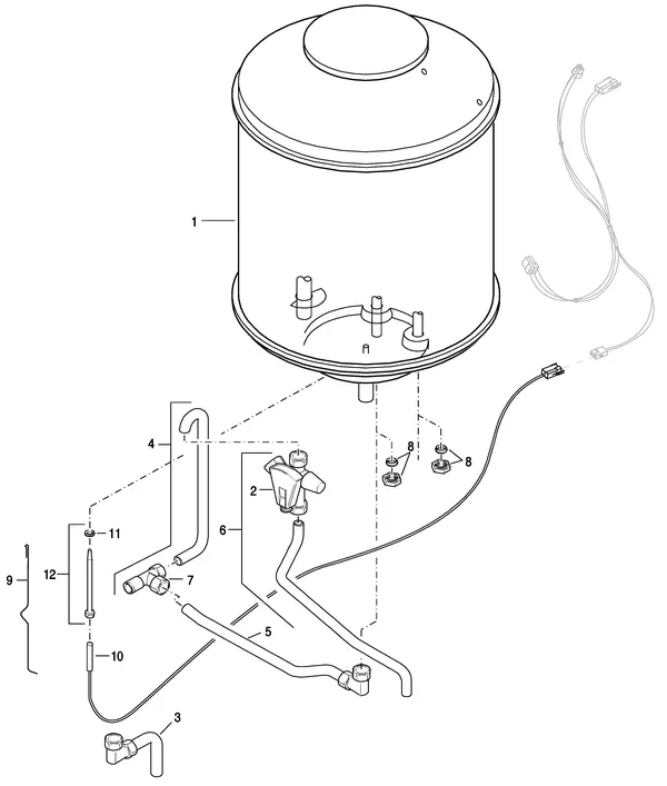 Exploded view Nefit (Bosch) EcomLine Excellent HRC 22H CW4: Boiler