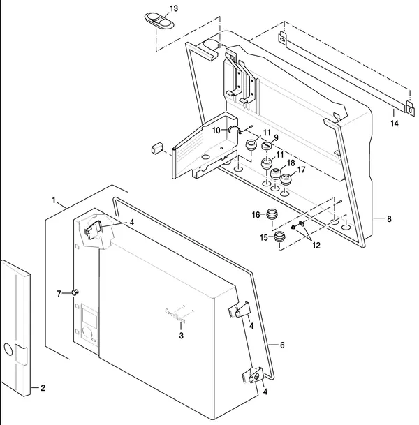 Exploded view Nefit (Bosch) EcomLine Excellent HRC 30H CW5: Mantel
