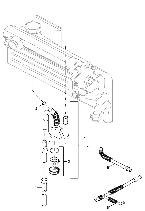 Exploded view Nefit (Bosch) EcomLine Excellent HRC 30V CW5: Sifon