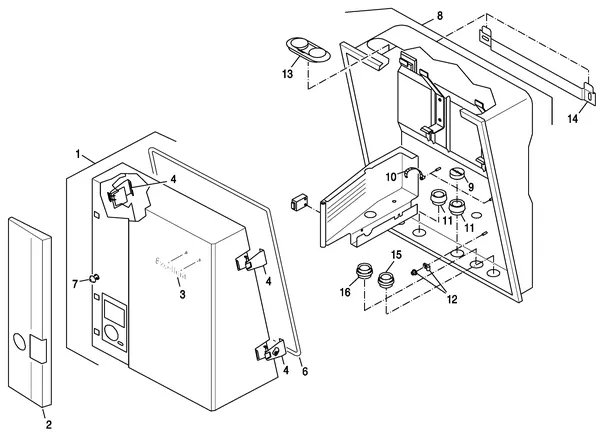Exploded view Nefit (Bosch) EcomLine Excellent HR 30: Mantel