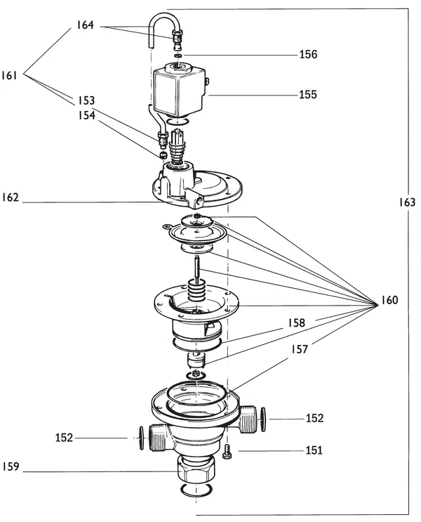 Exploded view Nefit (Bosch) EcomLine VR VRC24V: 3 wegklep