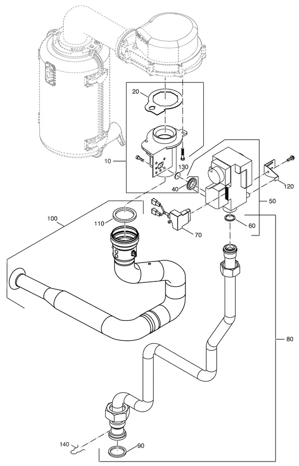 Exploded view Nefit (Bosch) Economy HR11: Gasblok