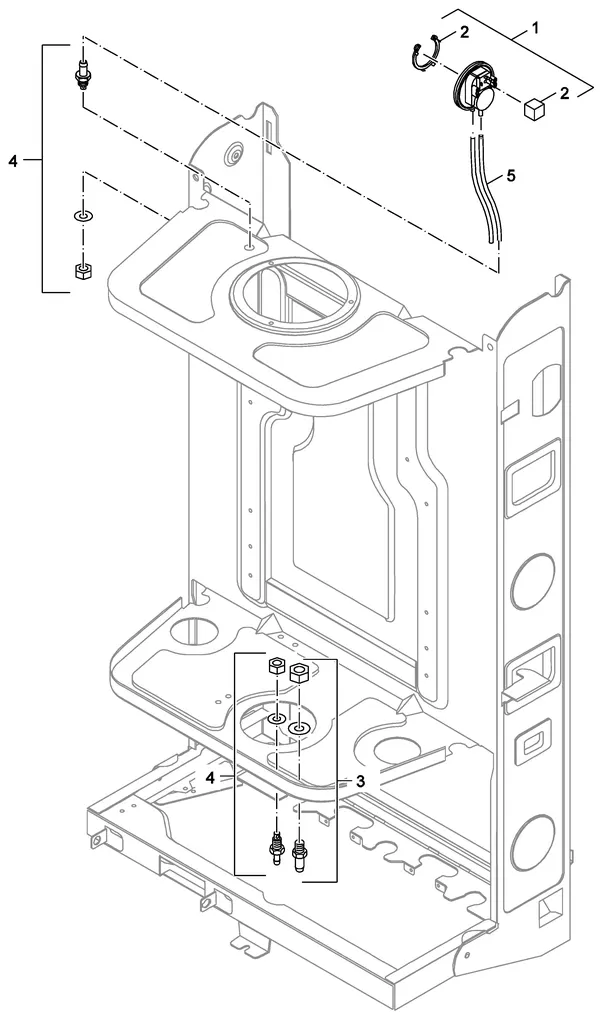 Exploded view Nefit (Bosch) Economy VRC24: Drukverschilschakelaar