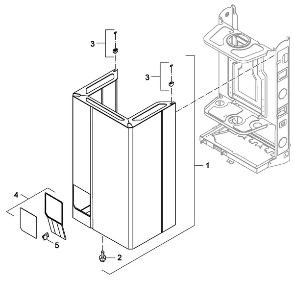 Exploded view Nefit (Bosch) Economy VRC24: Mantel