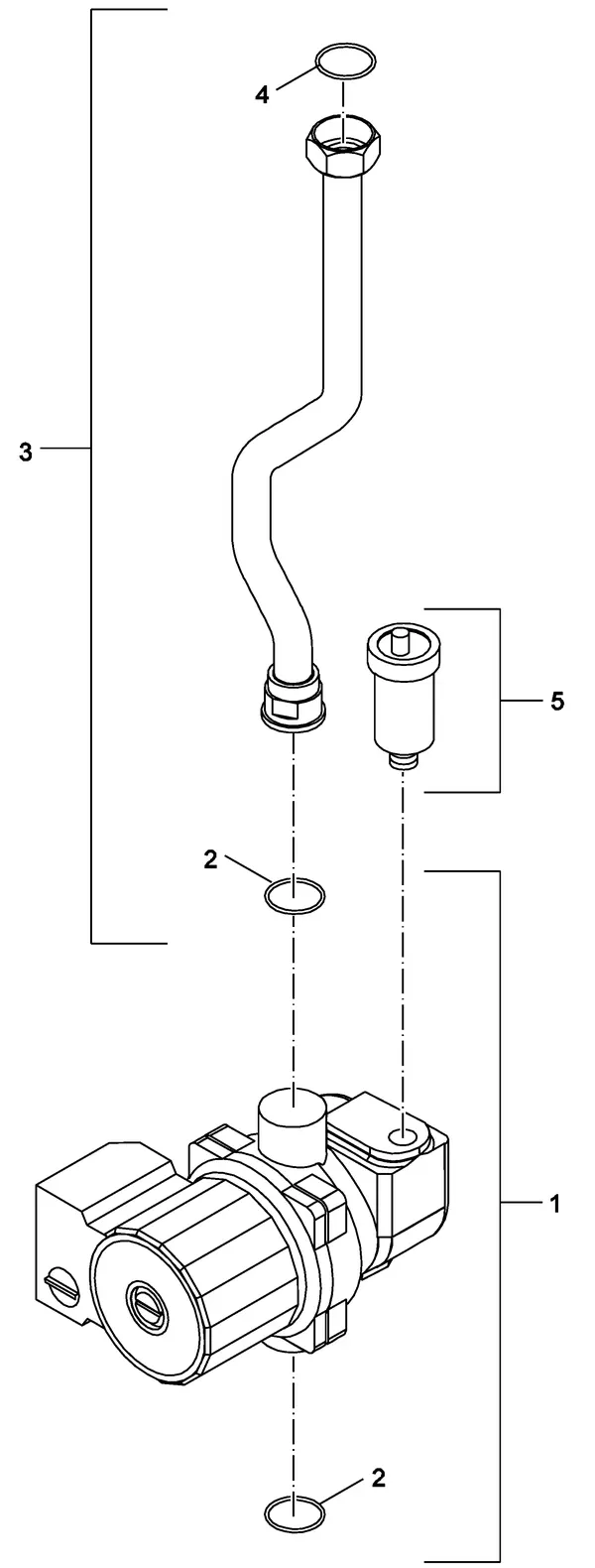 Exploded view Nefit (Bosch) Economy VRC24: Pomp