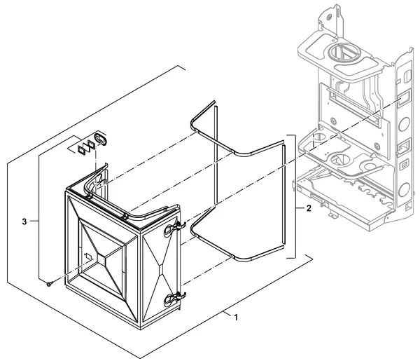 Exploded view Nefit (Bosch) Economy VRC24: Ventilatiekast