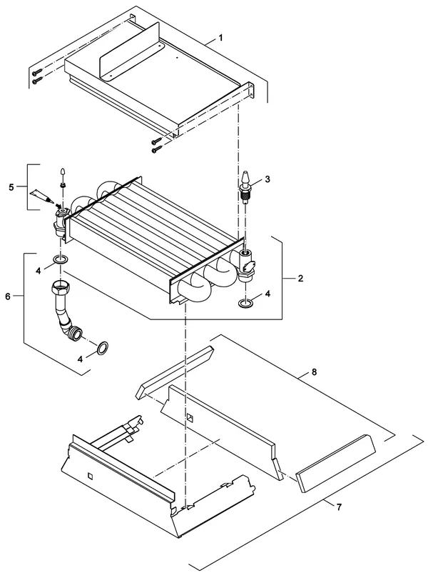 Exploded view Nefit (Bosch) Economy VRC24: Verbrandingskamer