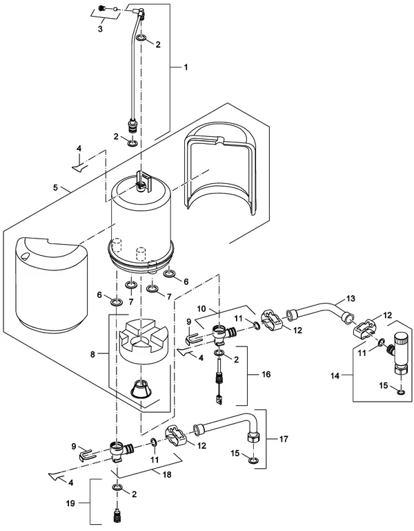 Exploded view Nefit (Bosch) Economy VRC24 CW4: Tappot