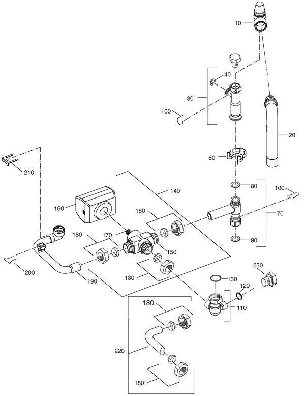 Exploded view Nefit (Bosch) Economy VRC24S: 3 wegklep