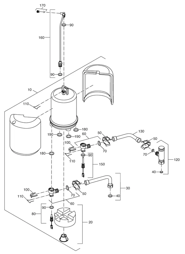 Exploded view Nefit (Bosch) Economy VRC24S: Tappot