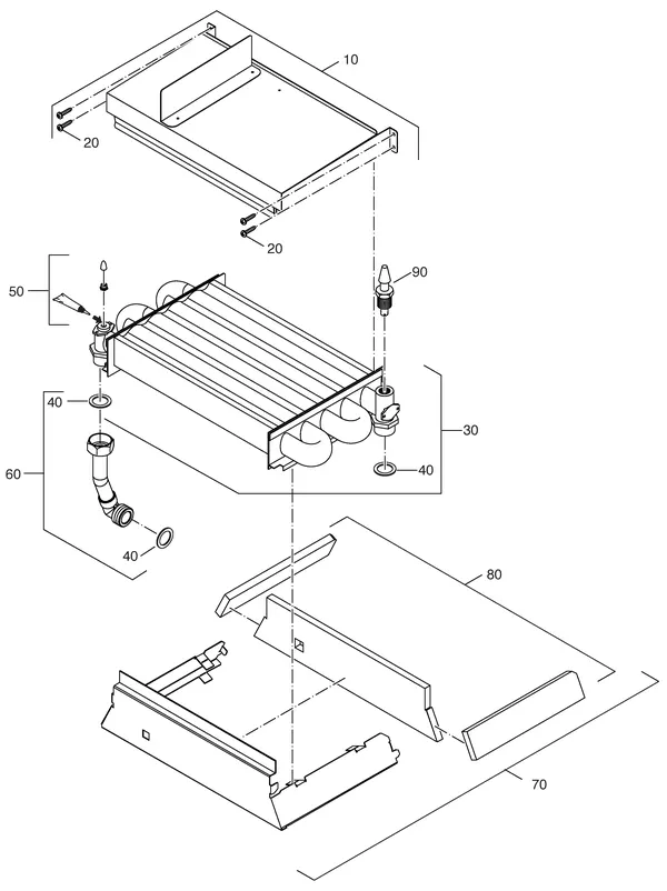 Exploded view Nefit (Bosch) Economy VRC24S: Wisselaar