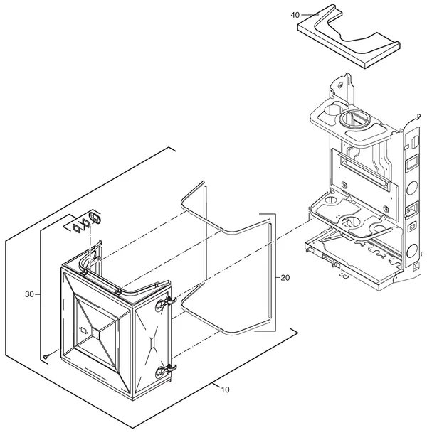 Exploded view Nefit (Bosch) Economy HRC24 Uitgebreid: Ventilatiekast