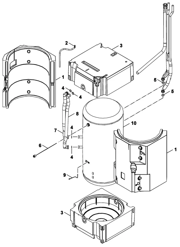 Exploded view Nefit (Bosch) Monoblock IDU 5-9 T: Isolatie