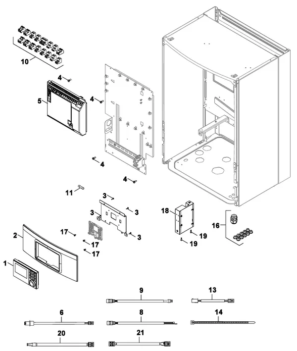 Exploded view Nefit (Bosch) Monoblock IDU 13-17: Elektra