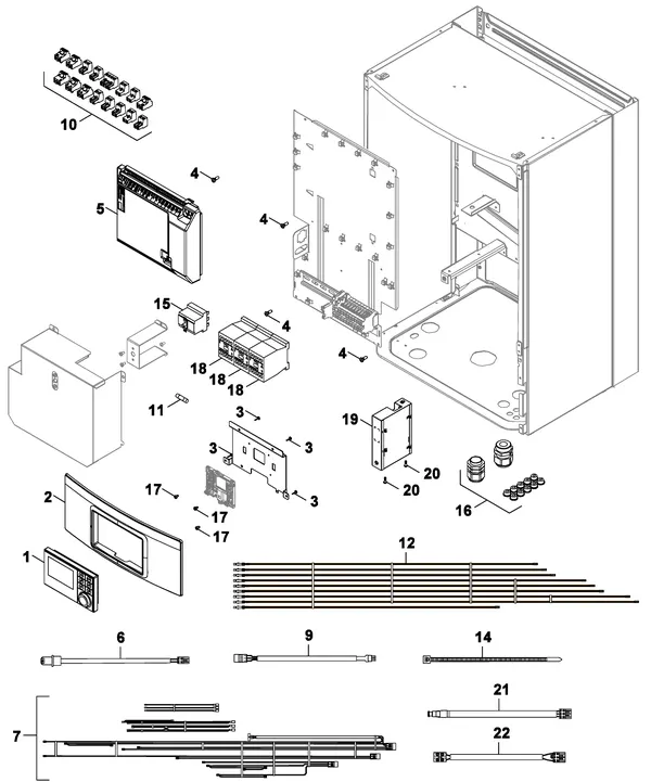 Exploded view Nefit (Bosch) Monoblock IDU 13-17: Elektra