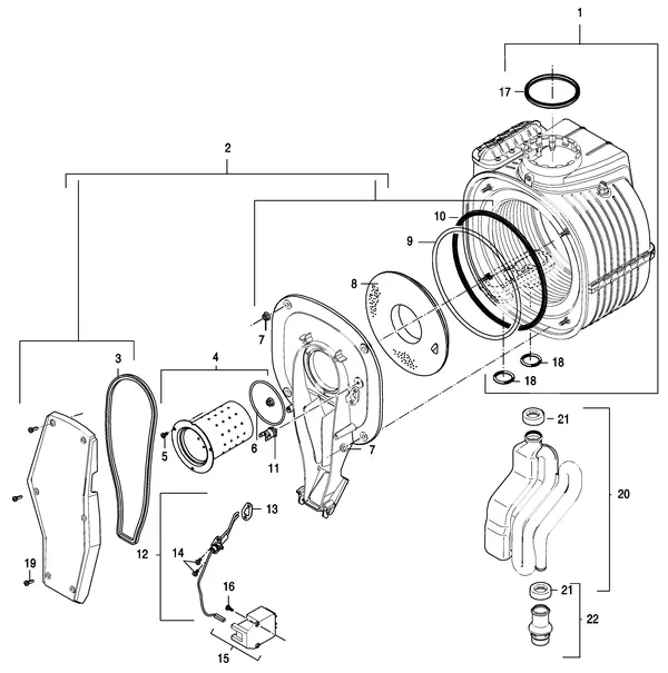 Exploded view Nefit (Bosch) ProLine HRC 30 CW5: Wisselaar