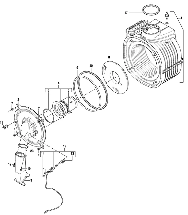 Exploded view Nefit (Bosch) ProLine NxT HRC 24 CW3: Wisselaar