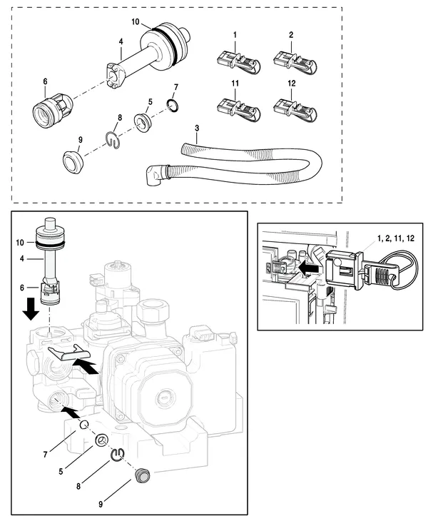 Exploded view Nefit (Bosch) Quickload Conversion kit: Ombouwset