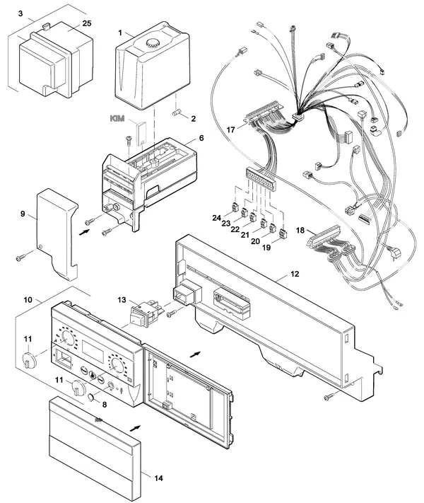 Exploded view Nefit (Bosch) SmartLine Basic HRC 24 CW3: Branderautomaat