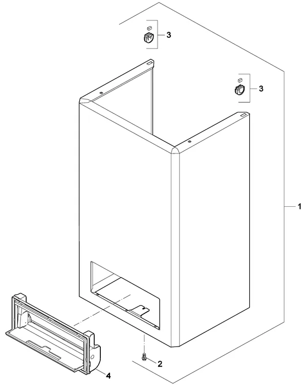 Exploded view Nefit (Bosch) SmartLine HR 24 STD: Mantel