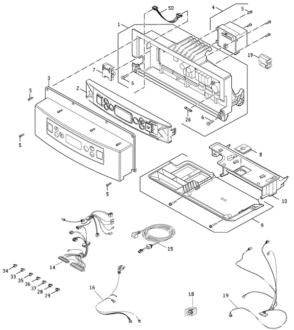 Exploded view Nefit (Bosch) TopLine Aquapower+ HRC 30 CW6: Bedieningspaneel