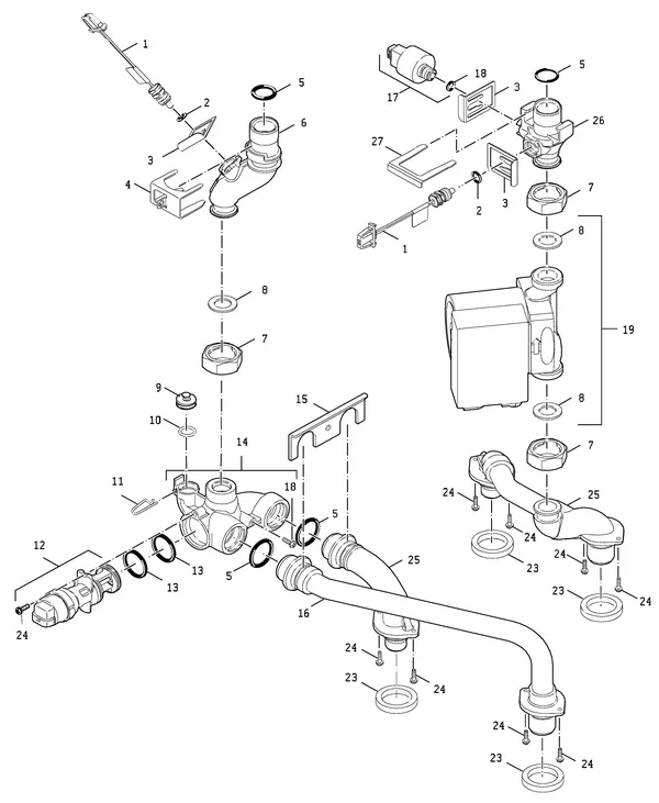Exploded view Nefit (Bosch) TopLine Aquapower+ HRC 30 CW6: Hydrauliek