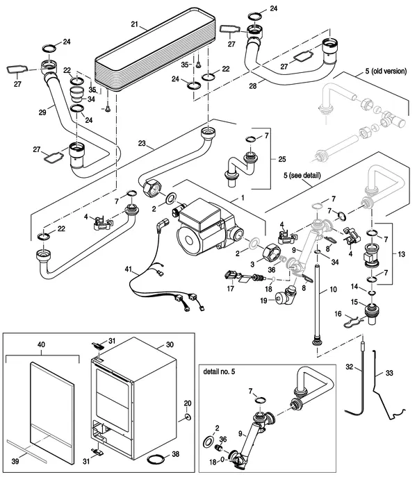 Exploded view Nefit (Bosch) TopLine Aquapower+ HRC 30 CW6: Hydrauliek