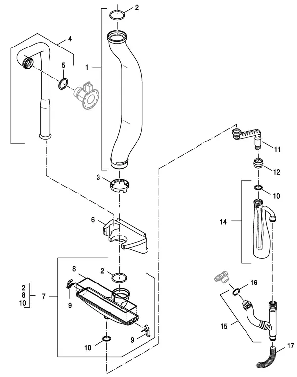 Exploded view Nefit (Bosch) TopLine HR 100: Sifon