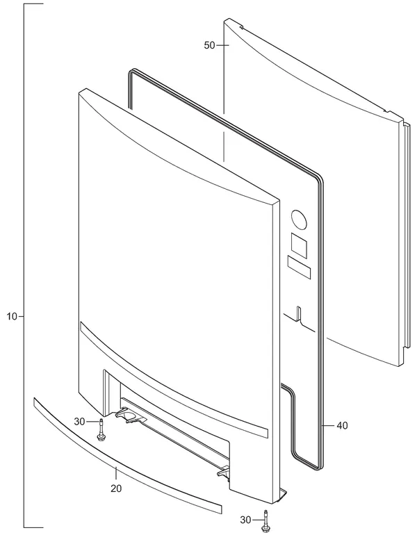 Exploded view Nefit (Bosch) TopLine HR 25: Behuizing