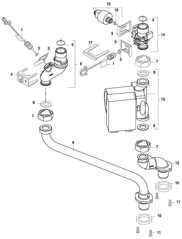 Exploded view Nefit (Bosch) TopLine HR 45: Pomp