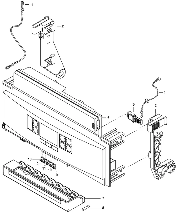 Exploded view Nefit (Bosch) TrendLine HRC30 CW5: Bedieningspaneel