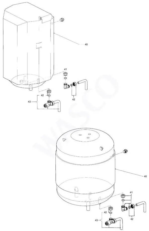 Exploded view Nefit (Bosch) Turbo 21C: Boiler
