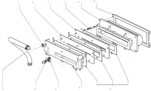 Exploded view Nefit (Bosch) Turbo 21C: Brander