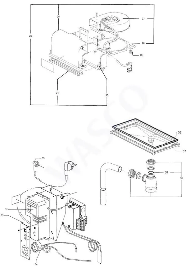 Exploded view Nefit (Bosch) Turbo 21C: Ventilator