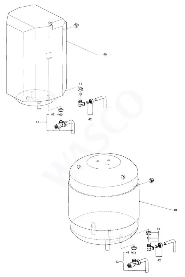 Exploded view Nefit (Bosch) Turbo 32C: Boiler