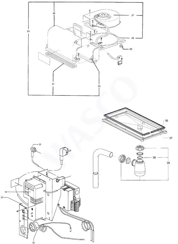 Exploded view Nefit (Bosch) Turbo 45: Ventilator