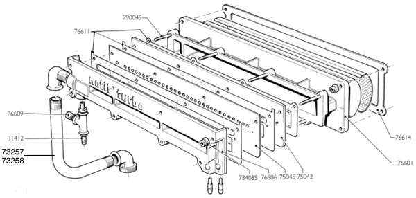 Exploded view Nefit (Bosch) Turbo 80 T21: Brander