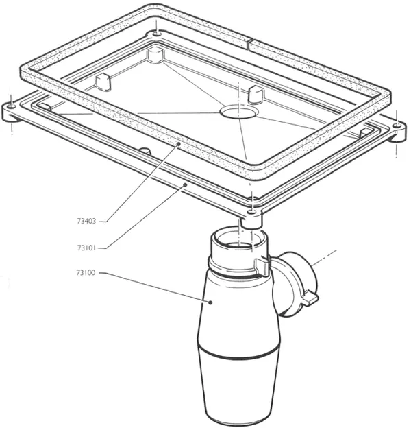 Exploded view Nefit (Bosch) Turbo 80 T21: Condensbak ontluchter